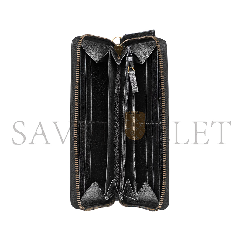 G*u*i animalier leather zip around wallet 523667 (19*10.5*2.5cm)